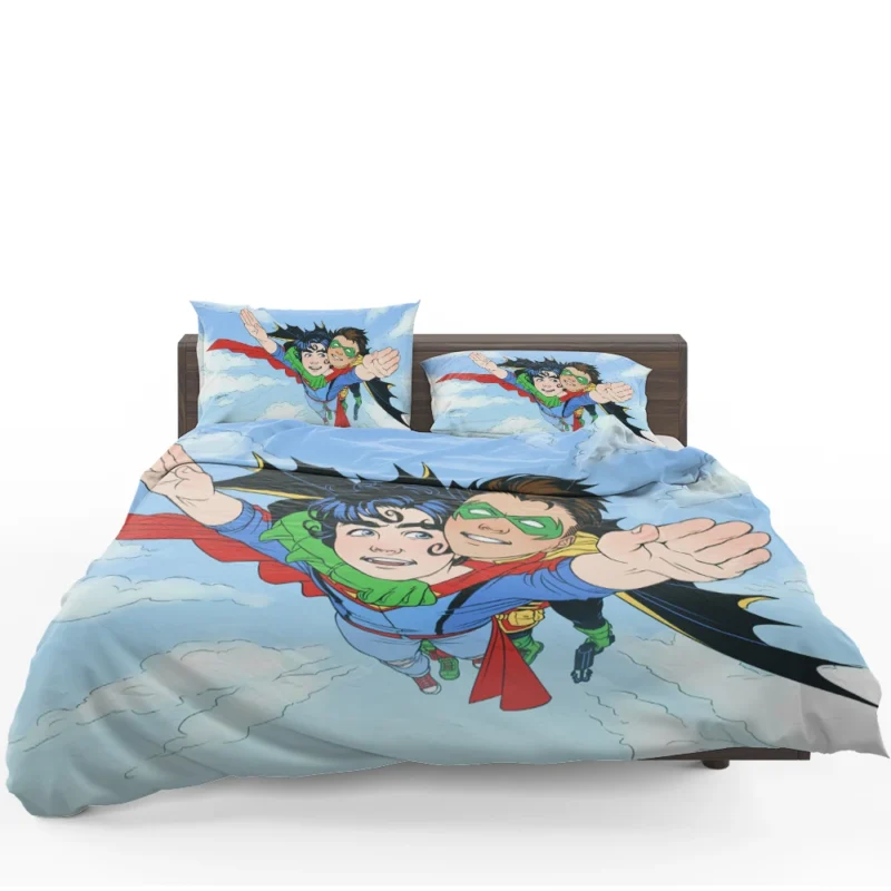 Superboy and Robin in Super-Sons Comics Bedding Set