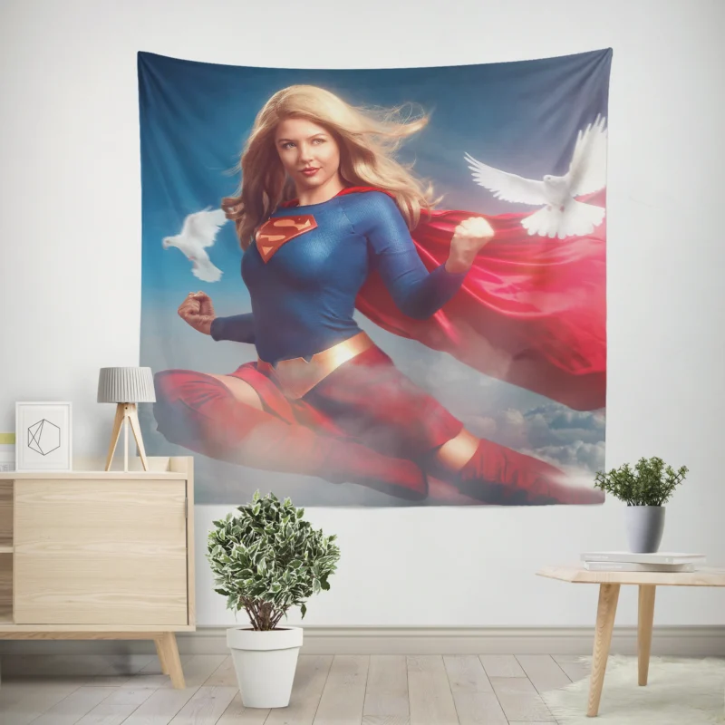 Supergirl Cosplay: Channeling DC Heroine  Wall Tapestry