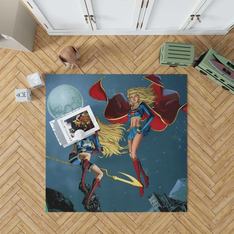 Supergirl and Stargirl: Cosmic Heroes Floor Rug