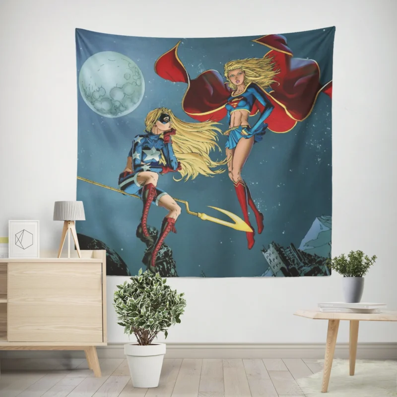 Supergirl and Stargirl: Cosmic Heroes  Wall Tapestry