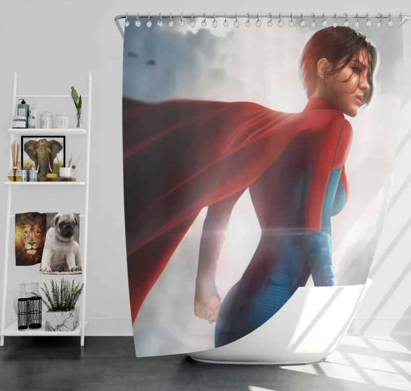 Supergirl in The Flash (2023): Sasha Calle Shower Curtain