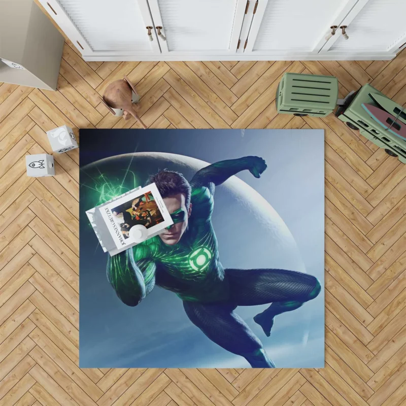 Superhero Spotlight: John Stewart (Green Lantern) Floor Rug
