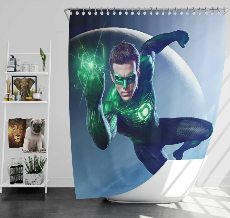 Superhero Spotlight: John Stewart (Green Lantern) Shower Curtain