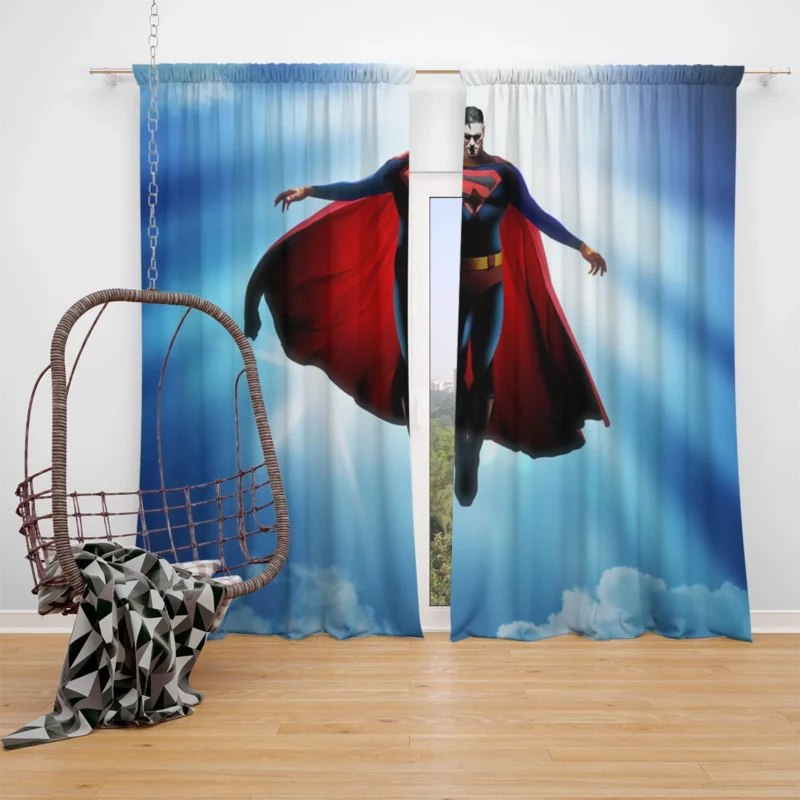 Superman Adventures in DC Comics Window Curtain