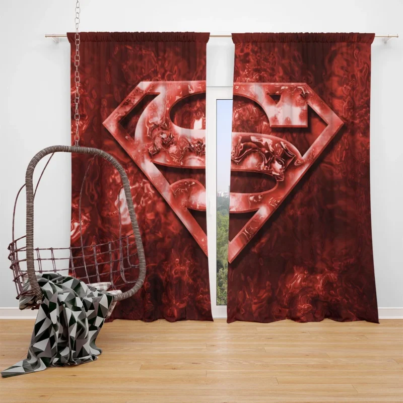 Superman Comics: Iconic Man of Steel Window Curtain