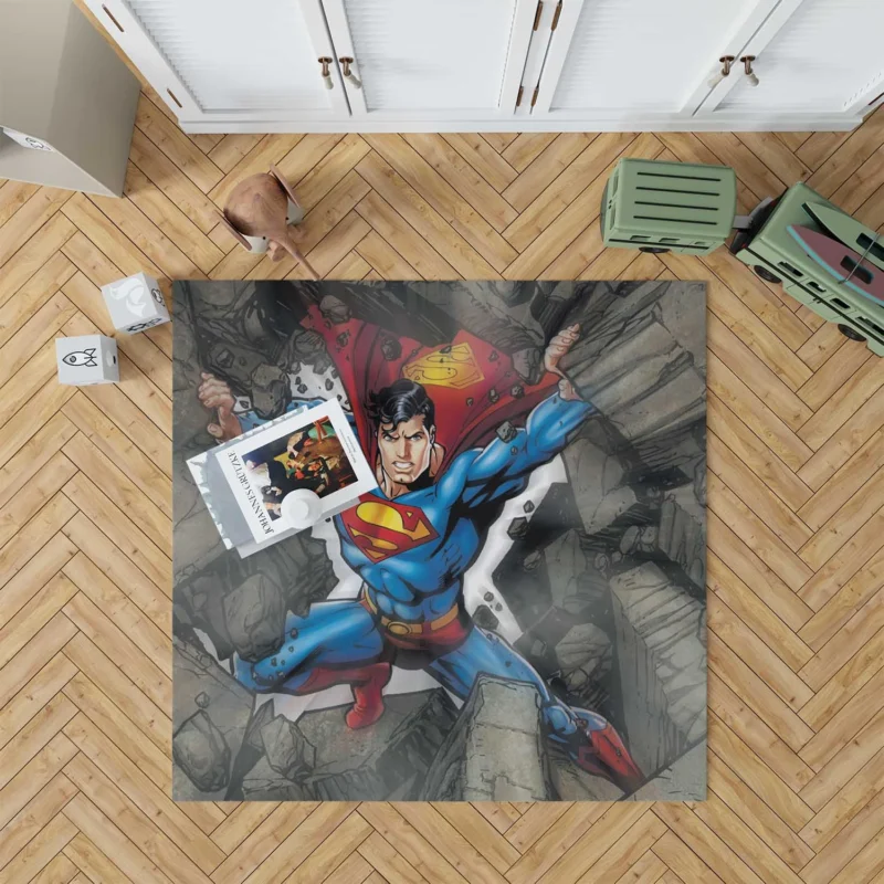 Superman Comics: The Heroic Journey Floor Rug