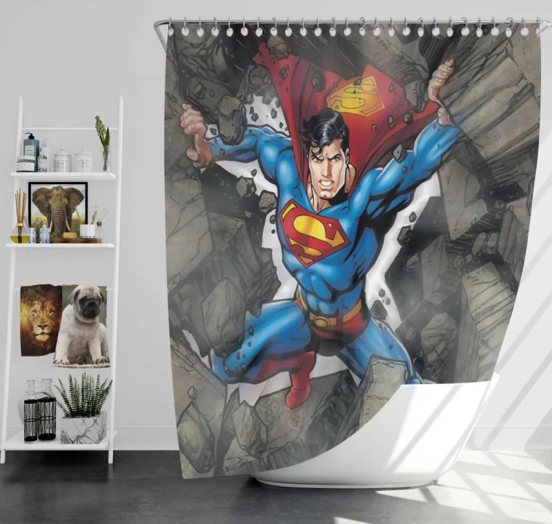 Superman Comics: The Heroic Journey Shower Curtain
