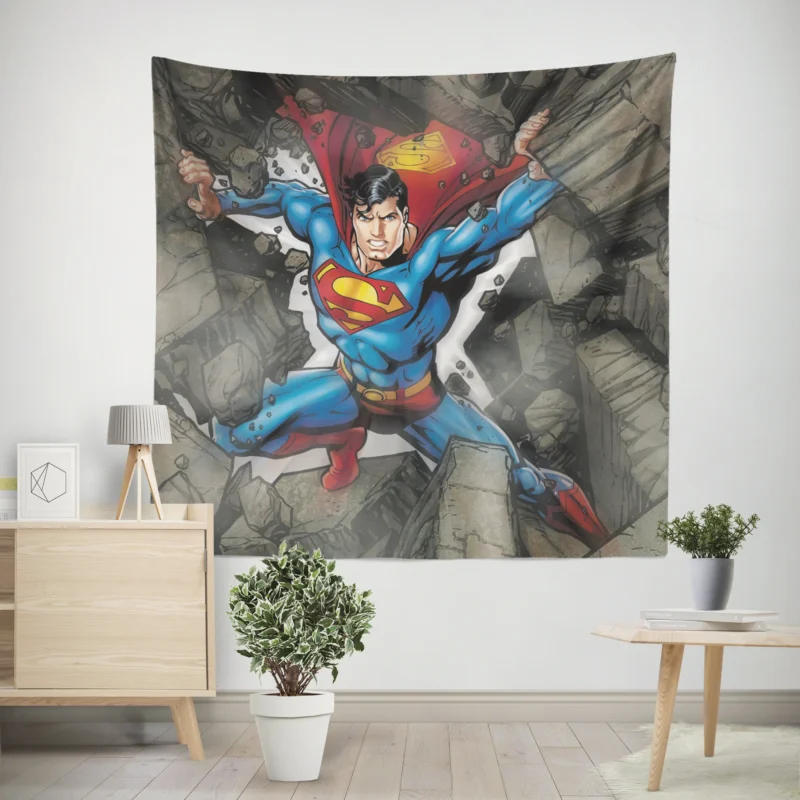 Superman Comics: The Heroic Journey  Wall Tapestry
