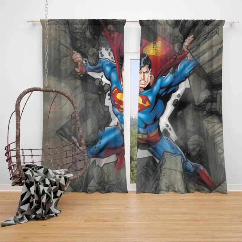 Superman Comics: The Heroic Journey Window Curtain