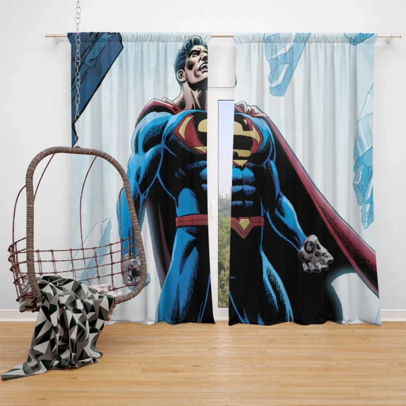 Superman Comics: The Justice League Member Window Curtain