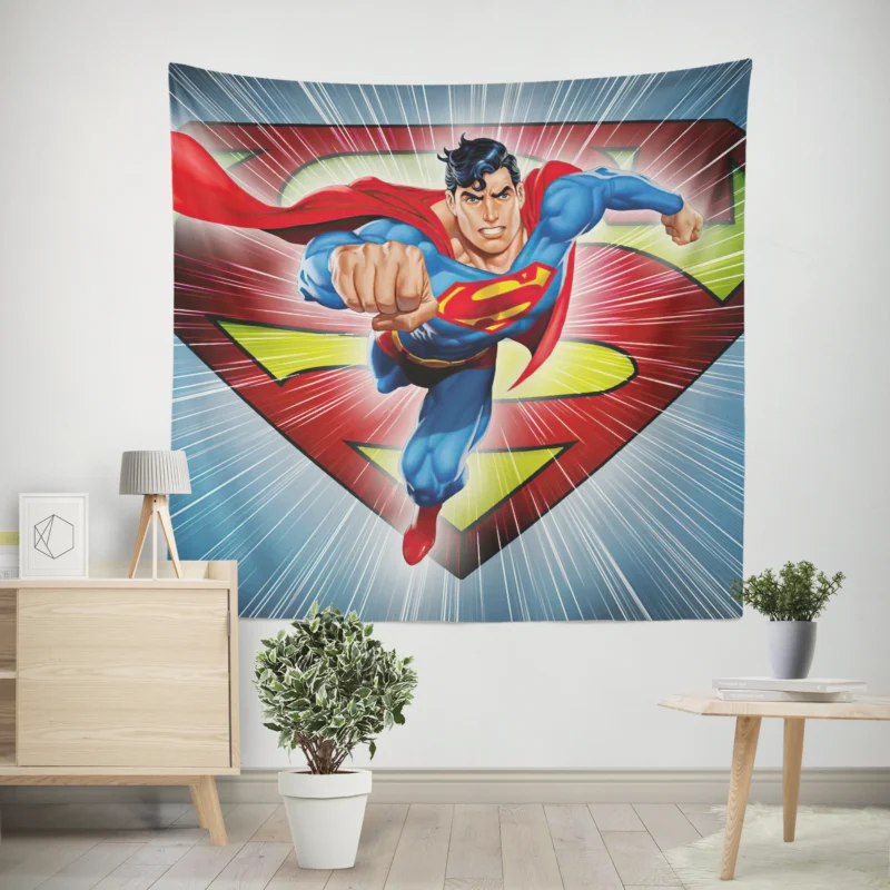 Superman Comics: The Legendary Symbol  Wall Tapestry
