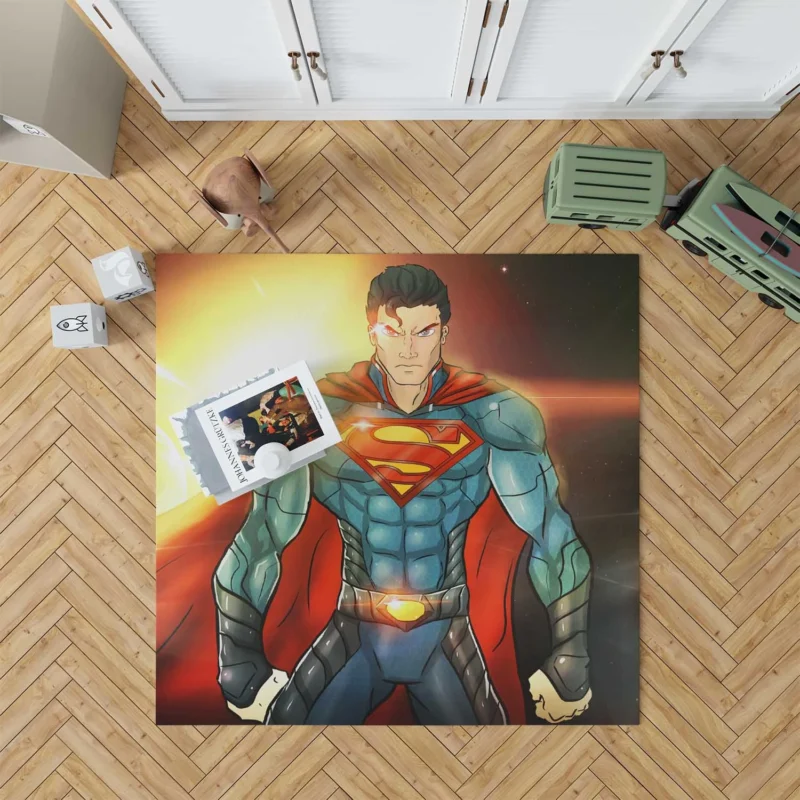 Superman Comics: The Man of Steel Floor Rug
