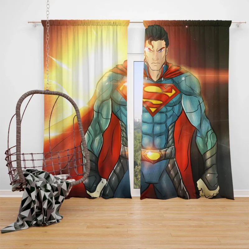 Superman Comics: The Man of Steel Window Curtain