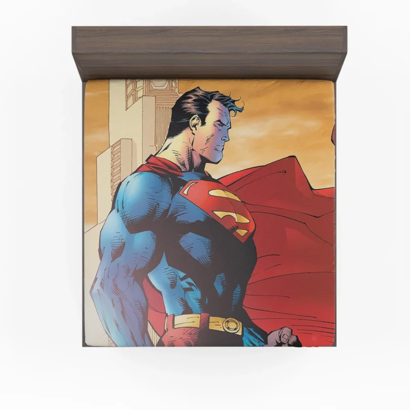 Superman Wallpaper: Emblem of Heroism Fitted Sheet