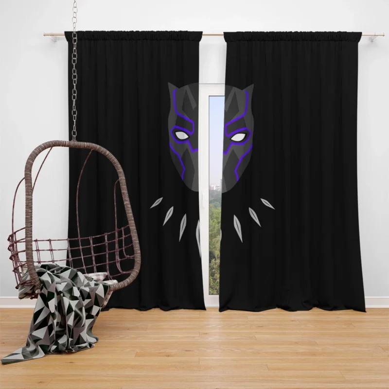 TChalla Adventure as Black Panther Window Curtain