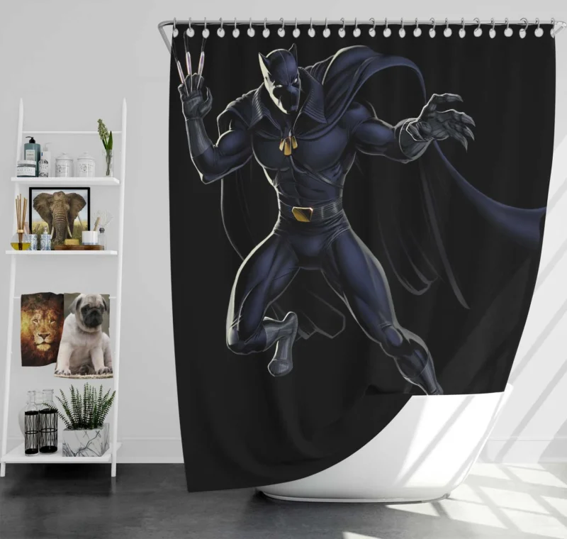TChalla Legacy as Black Panther Shower Curtain