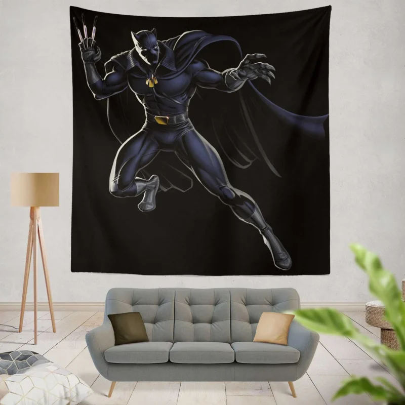 TChalla Legacy as Black Panther  Wall Tapestry