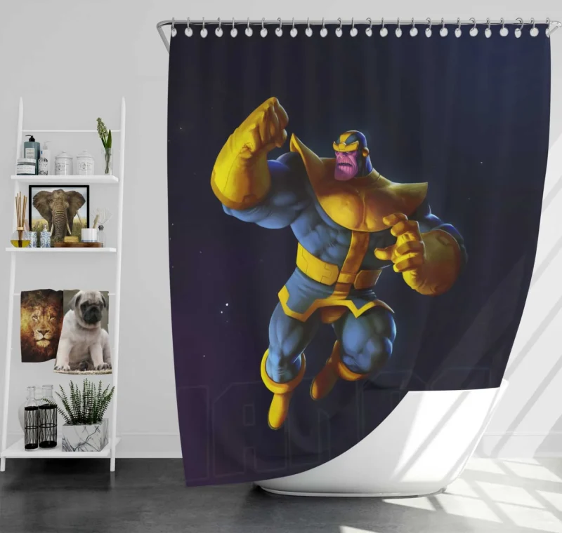 Thanos Comics: Marvel Cosmic Force Shower Curtain