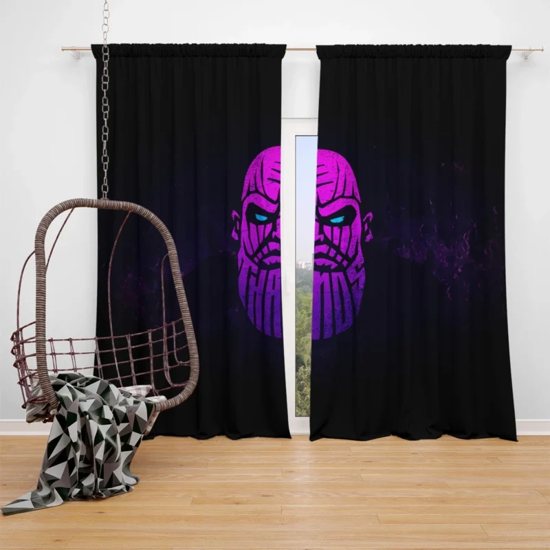 Thanos Comics: Marvel Cosmic Villain Window Curtain