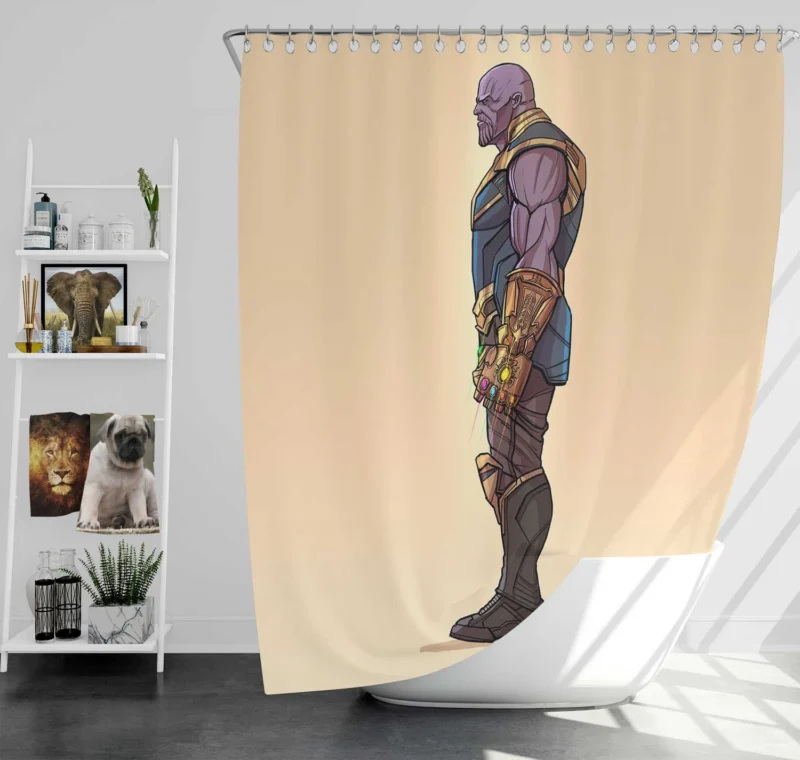 Thanos Comics: Marvel Iconic Villain Shower Curtain