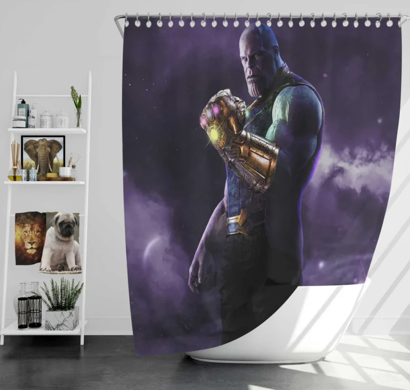 Thanos Reign in Avengers: Infinity War - A Villain Unleashed Shower Curtain