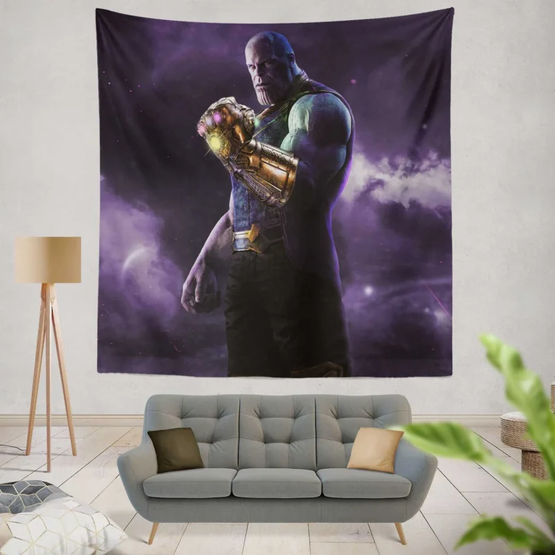 Thanos Reign in Avengers: Infinity War - A Villain Unleashed  Wall Tapestry