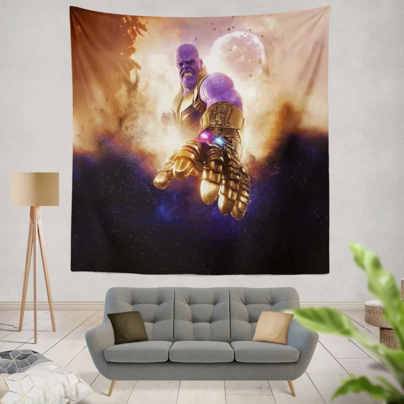 Thanos: The Formidable Foe in Avengers: Infinity War  Wall Tapestry