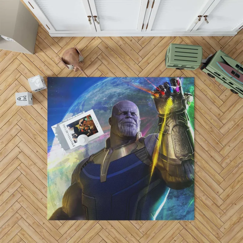 Thanos: The Mighty Villain in Avengers: Infinity War Floor Rug