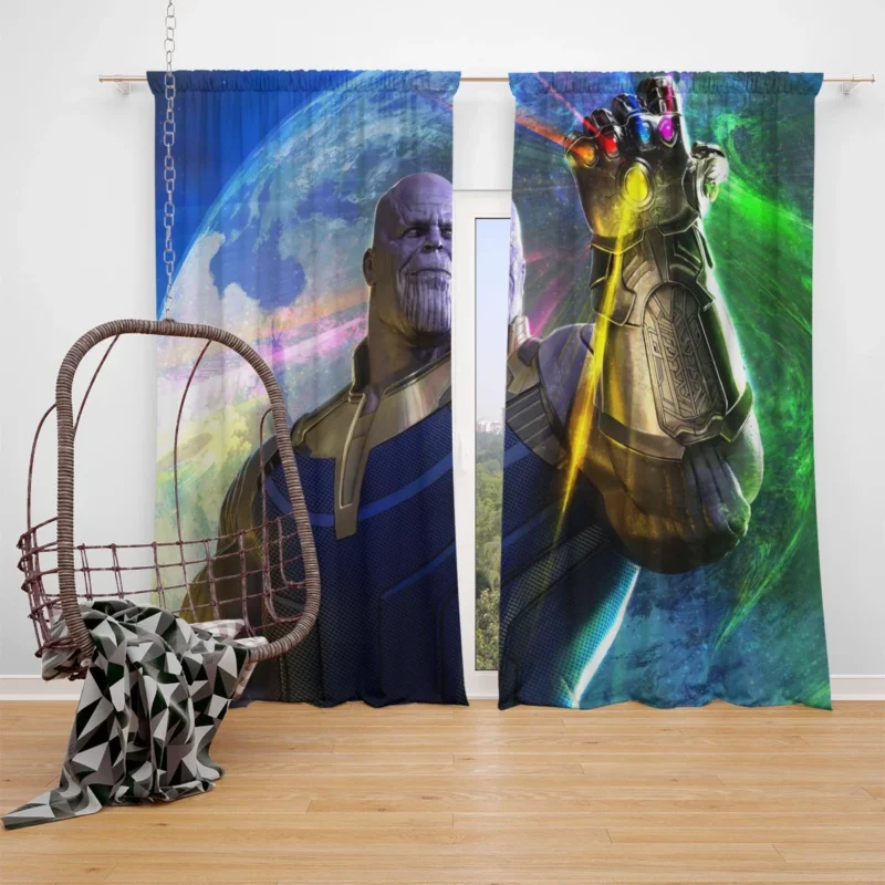 Thanos: The Mighty Villain in Avengers: Infinity War Window Curtain