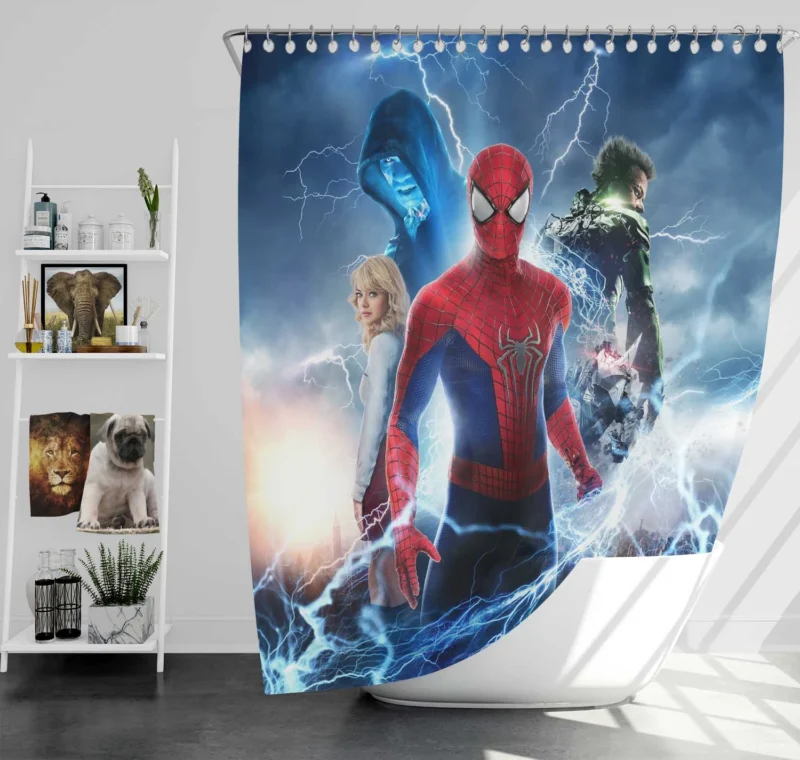 The Amazing Spider-Man 2: A Villainous Showdown Shower Curtain