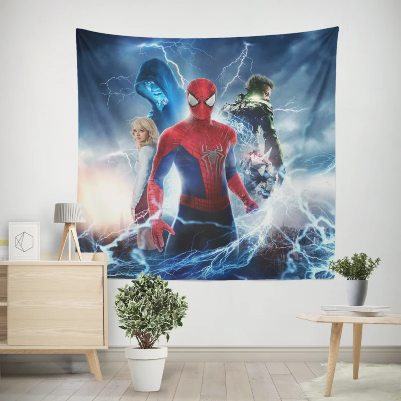 The Amazing Spider-Man 2: A Villainous Showdown  Wall Tapestry