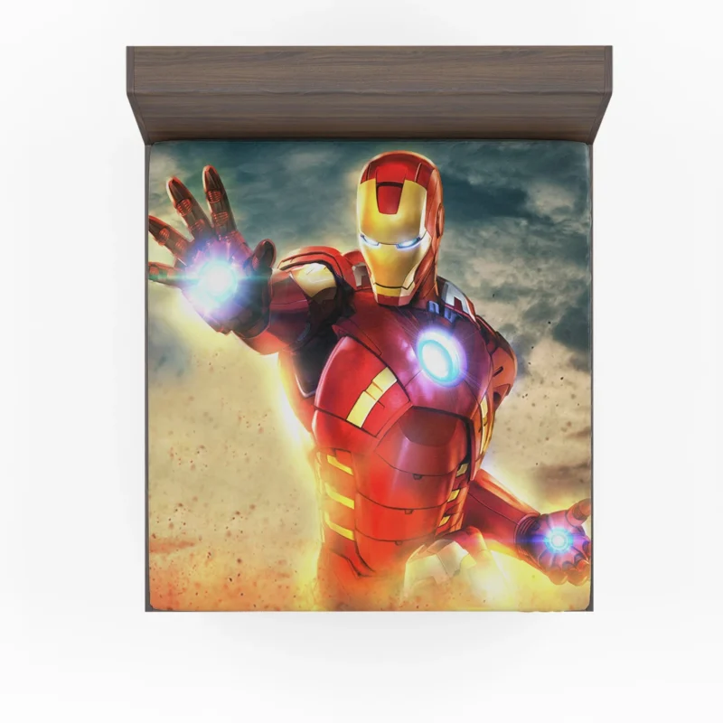 The Avengers: Assemble with Iron Man in Action Fitted Sheet