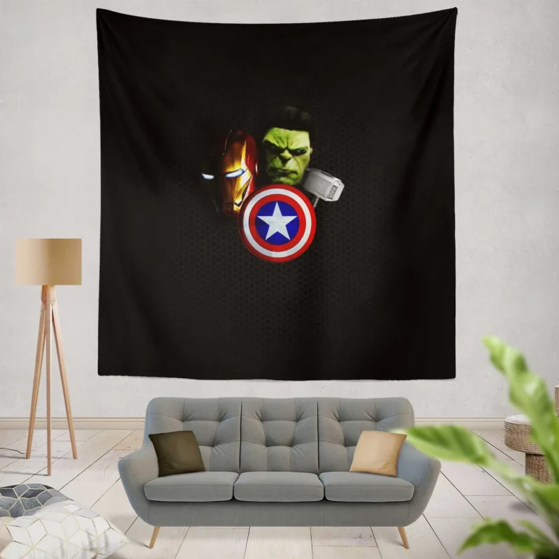 The Avengers in Comics: Marvel Iconic Team  Wall Tapestry
