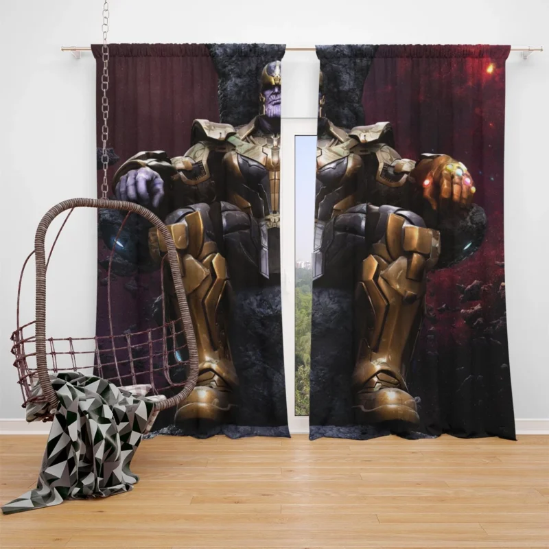 The Avengers vs. Thanos: Epic Showdown Window Curtain