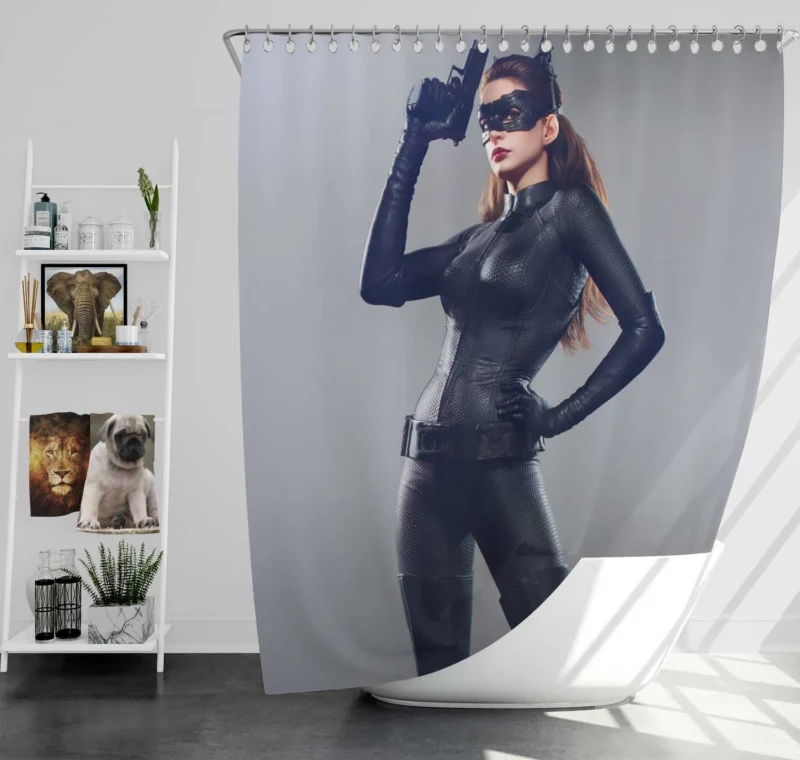The Dark Knight Rises: Anne Hathaway Catwoman Shower Curtain