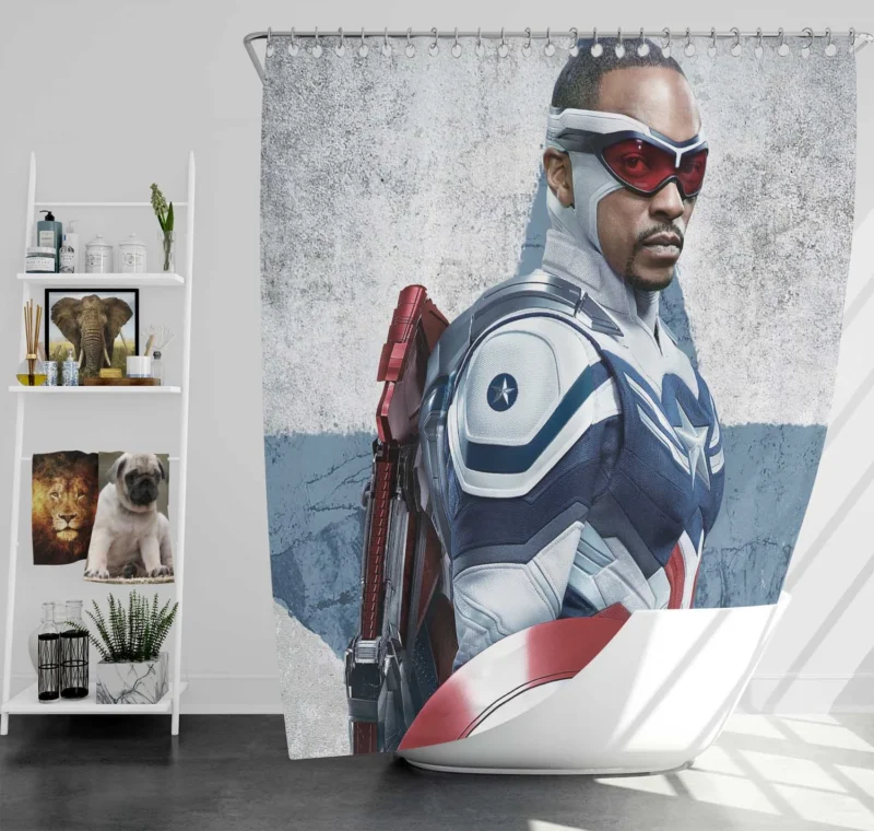 The Falcon and the Winter Soldier: Anthony Mackie Soars Shower Curtain