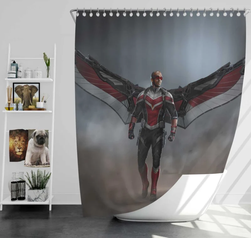 The Falcon and the Winter Soldier: Winged Adventures Shower Curtain