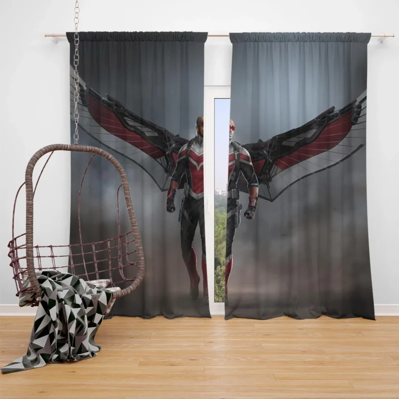 The Falcon and the Winter Soldier: Winged Adventures Window Curtain