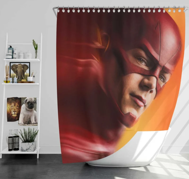 The Flash (2014): Grant Gustin DC Journey Shower Curtain