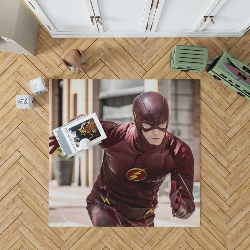 The Flash (2014): Grant Gustin Speedster Role Floor Rug