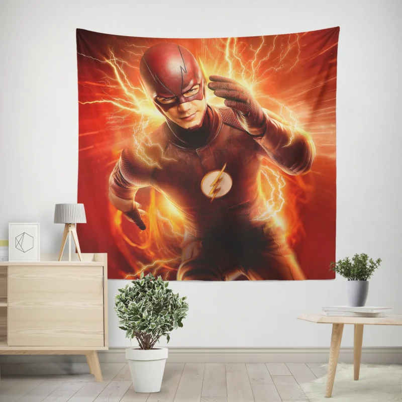 The Flash (2014): Grant Gustin Speedster  Wall Tapestry