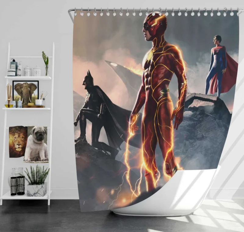 The Flash (2023): Ezra Miller Returns as Flash Shower Curtain