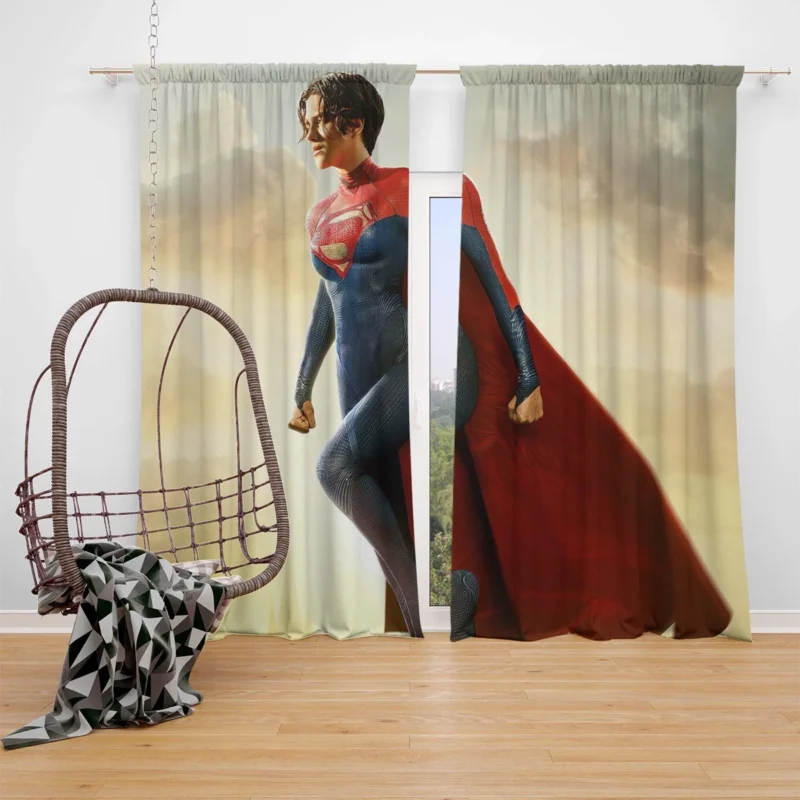 The Flash (2023) Introduces Supergirl Window Curtain