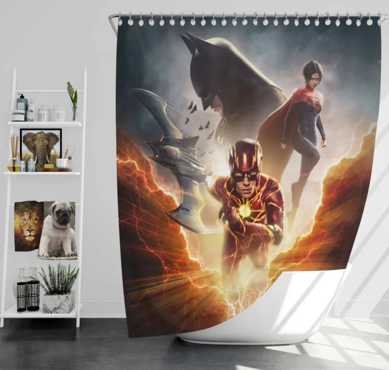 The Flash (2023): Speedster New Adventure Shower Curtain