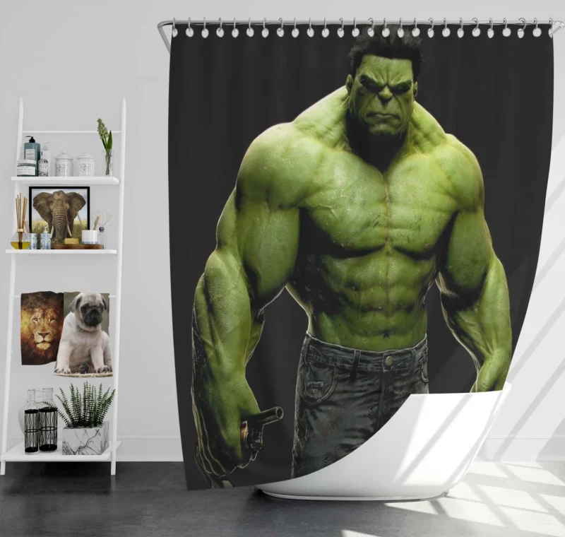 The Green Marvel Hero: Hulk Shower Curtain
