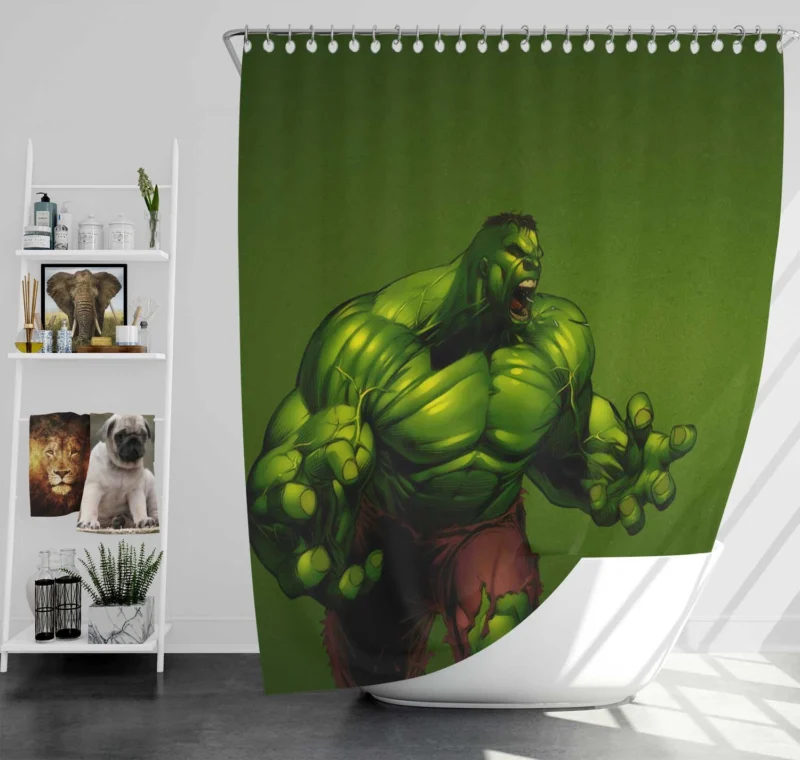 The Hulk Epic Adventures in Comics Shower Curtain