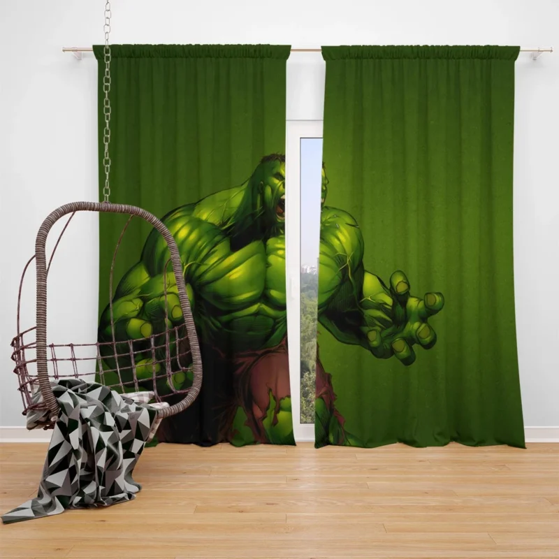 The Hulk Epic Adventures in Comics Window Curtain