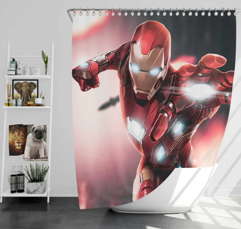 The Iconic Iron Man in Comics Shower Curtain