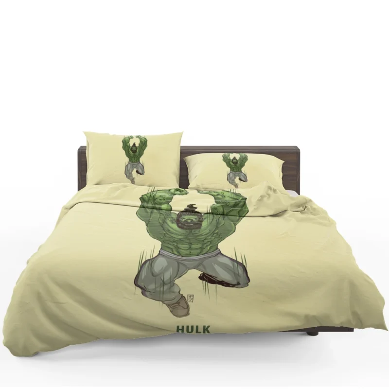 The Incredible Hulk in Comic Art Bedding Set