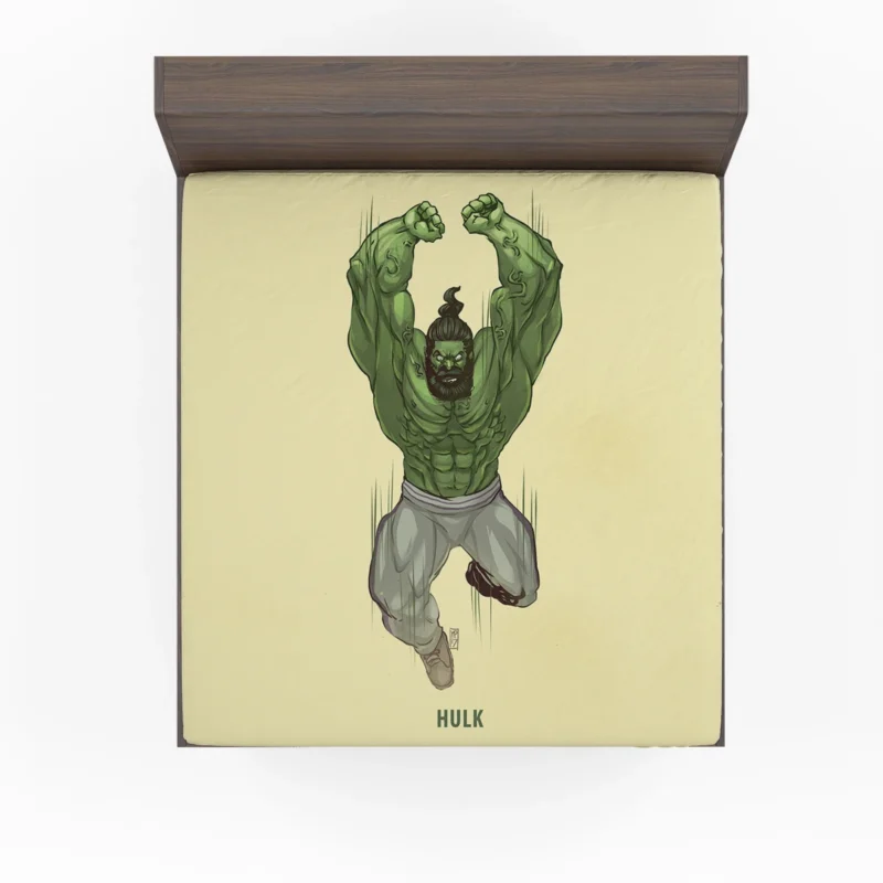 The Incredible Hulk in Comic Art Fitted Sheet